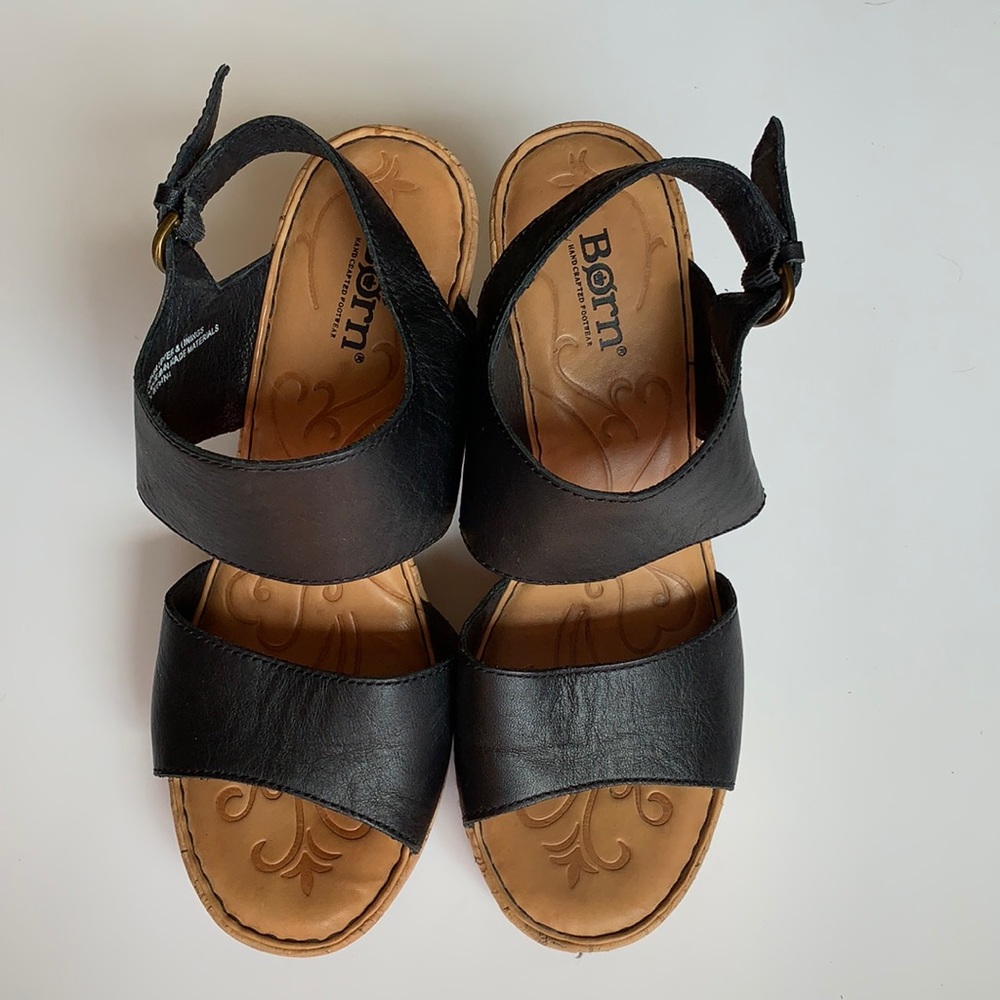 Born wedge sandals, worn lightly.
